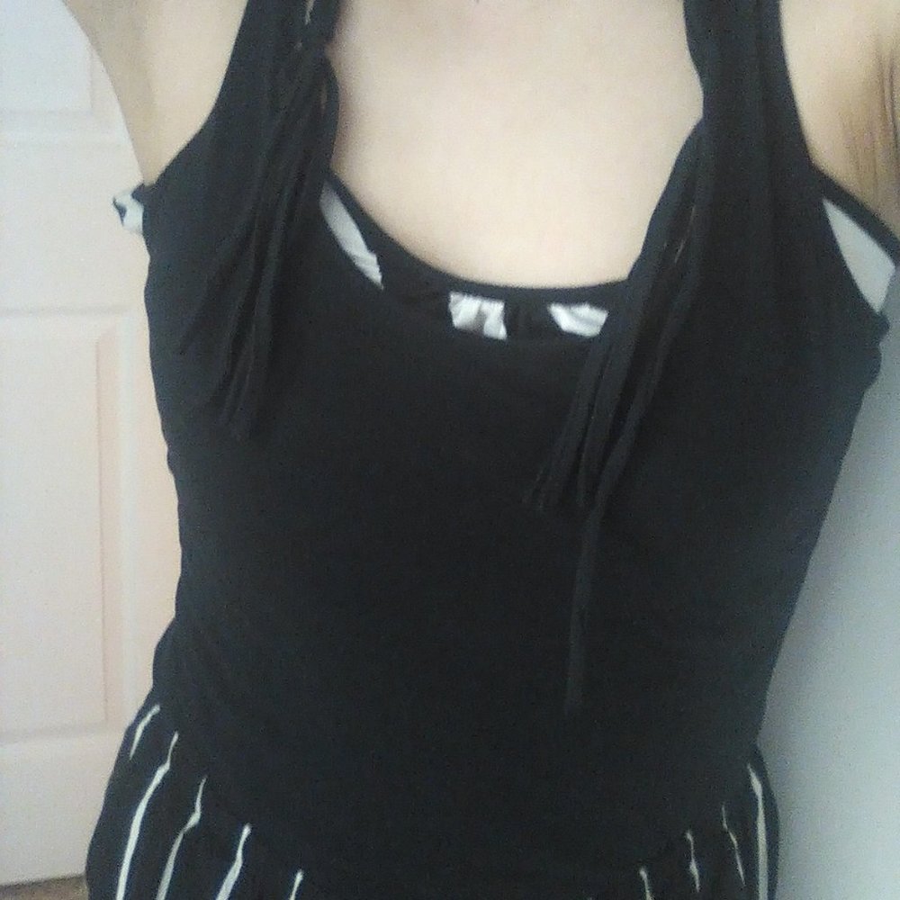 Almost Famous Black Layered Tank Top